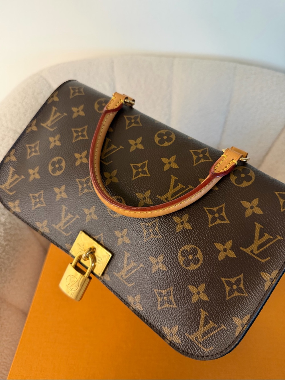 Louis Vuitton Marignan Monogram Canvas Shoulder Bag Black Leather Gold Hardware - Picture 5 of 13